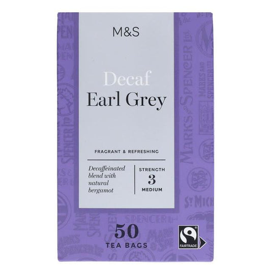 Marks & Spencer Fairtrade Decaffeinated Earl Grey Tea Bags 50 Bags