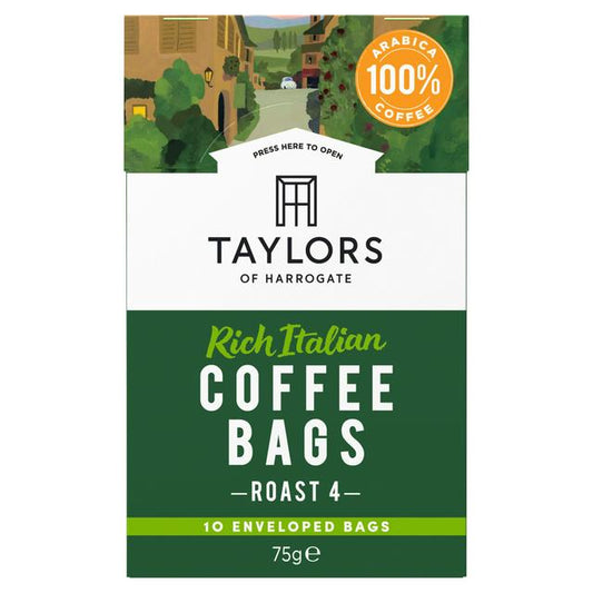 Taylors Of Harrogate Rich Italian Coffee Bags 10 bags - 75g