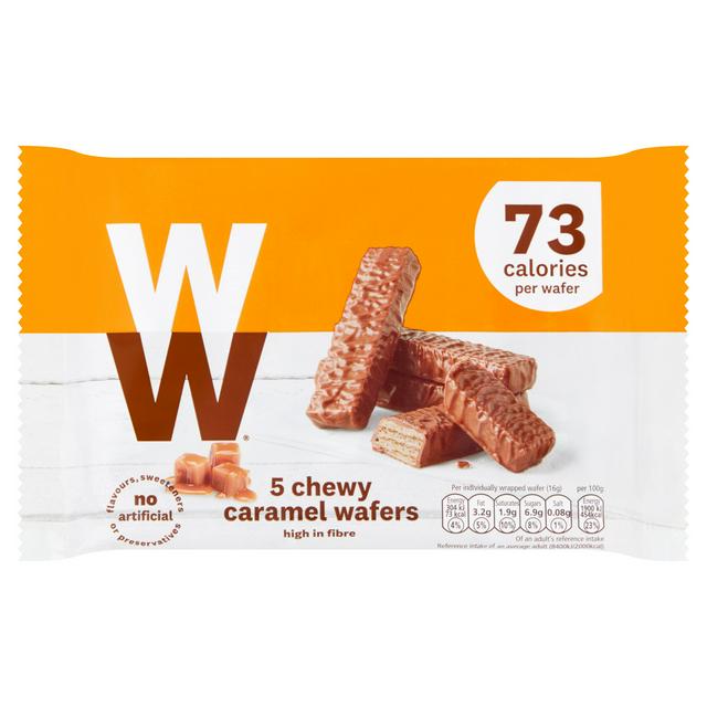 Weight Watchers Caramel Wafers 5 X 18.4g