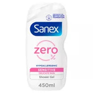 Sanex Zero % Sensitive Skin Shower Gel Body Wash 450Ml