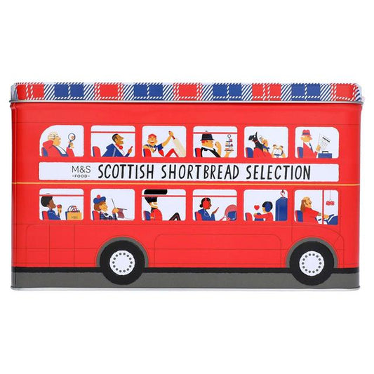 Marks & Spencer Red Bus All Butter & Chocolate Shortbread Selection Tin