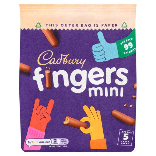 Cadbury Mini Fingers Mini Bags 5 X 22g