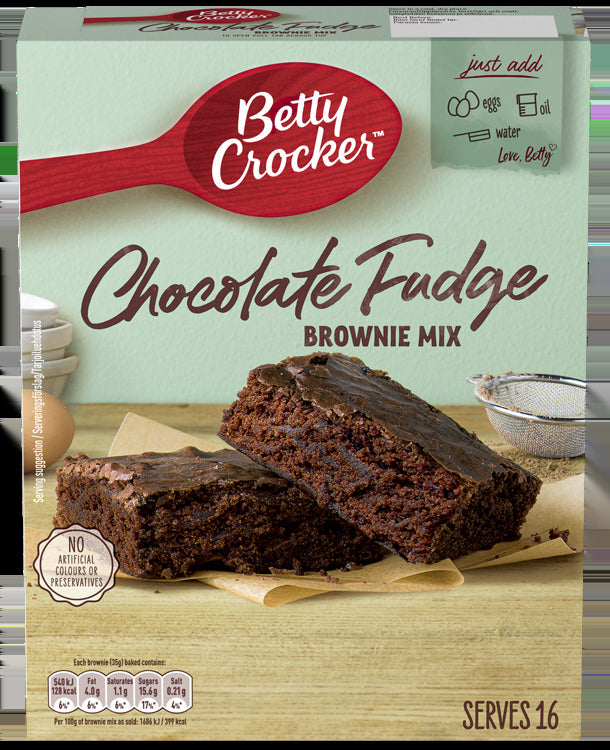 Betty Crocker Chocolate Fudge Brownie Mix (415g)