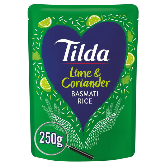 Tilda Steamed Basmati Rice Lime & Coriander (250g)