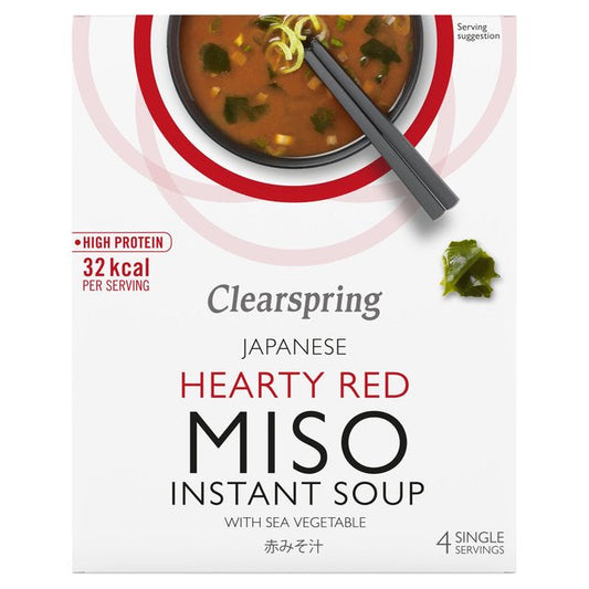 Clearspring Hearty Red Miso Soup & Sea Vegetable 4 Sachets