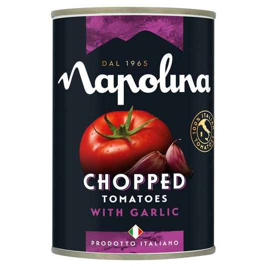 Napolina Chopped Tomatoes with Garlic in Tomato Juice (400g)