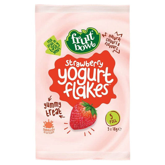 Fruit Bowl Fruit Flakes Strawberry With A Yogurt Coating (5X18g)