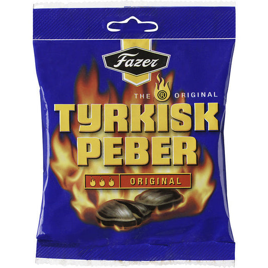 Fazer Tyrkisk Peber Original Hot Salmiak & Pepper Candy (120g)