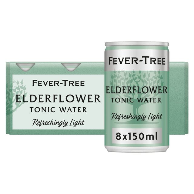 Fever-Tree Elderflower Tonic Water Cans - 8 x 150ml