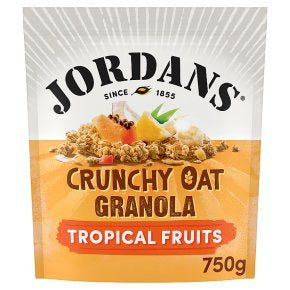 Jordans Crunchy Tropical Fruit Oat Granola Cereal 770g (Pack of 2)