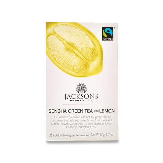 Jacksons of Piccadilly Sencha Green & Lemon Tea Bags 20 per pack