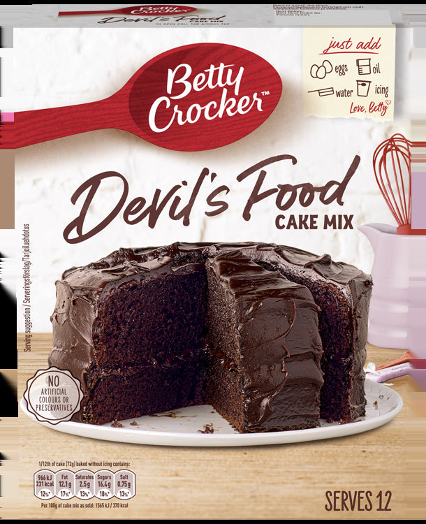 Betty Crocker Devils Food Cake Mix 425g