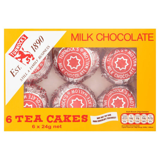 Tunnock's Tea Cakes Milk Chocolate 6 X 24g