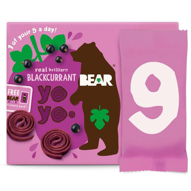 Bear Fruit Yoyos Blackcurrant Family Pack 9 X 20g