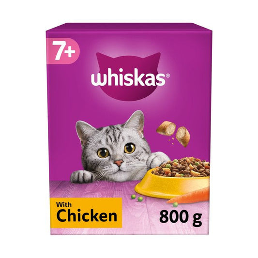 Whiskas 7+ Cat Complete Dry with Chicken 825g