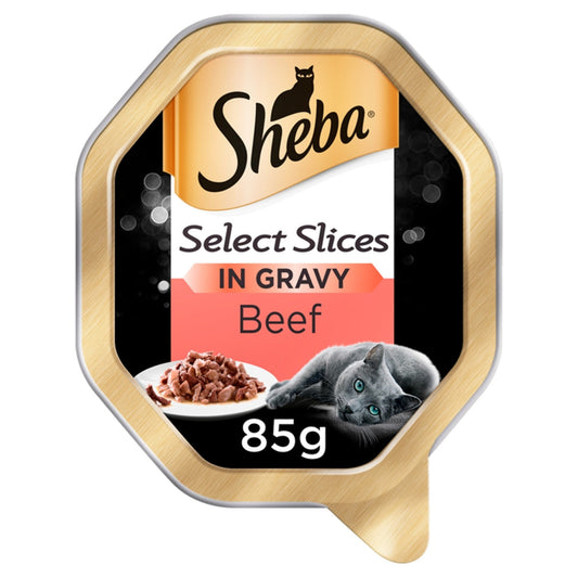 Sheba Select Slices Tray Beef in Gravy 85g