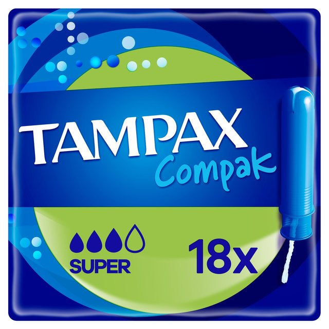 Tampax Compak Pearl Super Tampons 18 per pack