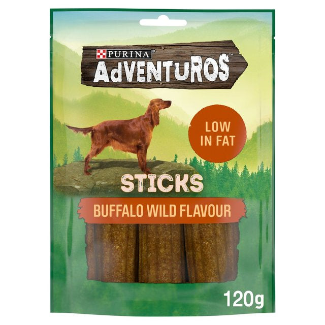 Adventuros Dog Treats Buffalo Flavour Sticks 120g