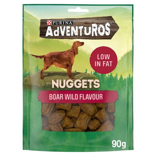 Adventuros Dog Treats Boar Flavour Nuggets 90g