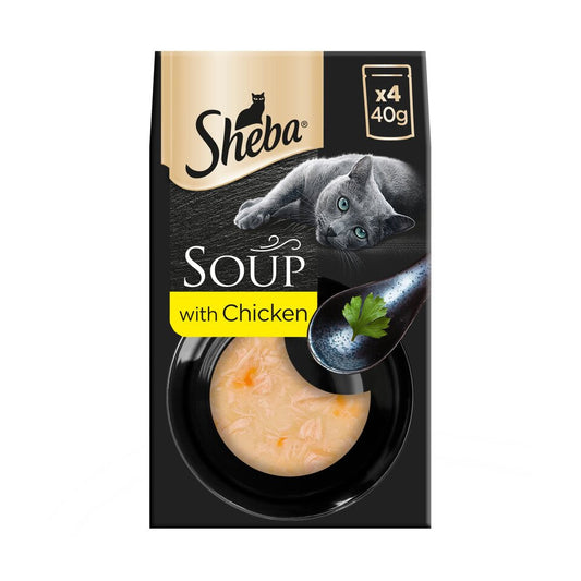 Sheba Classic Soup Cat Pouch with Chicken Fillets 4 x 40g