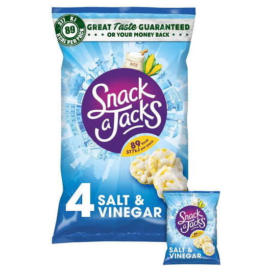 Snack a Jacks Salt & Vinegar Rice Cakes 4 x 22g