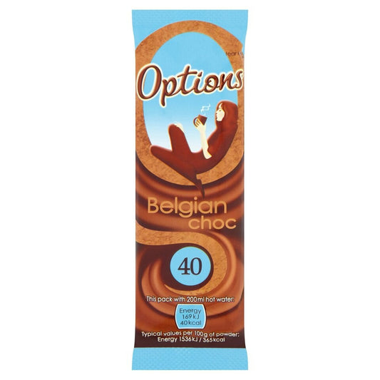 Individual Sachets Options Belgian Chocolate 11g