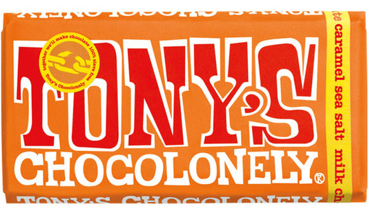 Tony's Chocolonely Milk Chocolate Caramel Sea Salt 180g