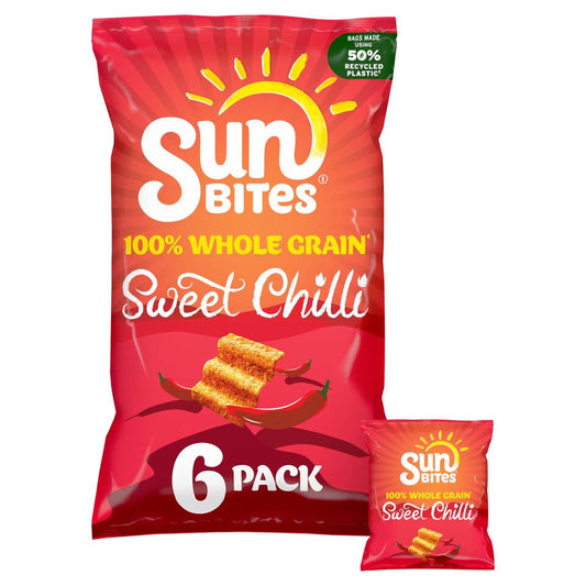 Walkers Sunbites Sweet Chilli 25g X 6 per pack