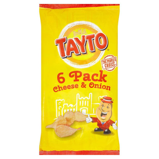 Tayto Cheese and Onion Crisps 6 x 25 g