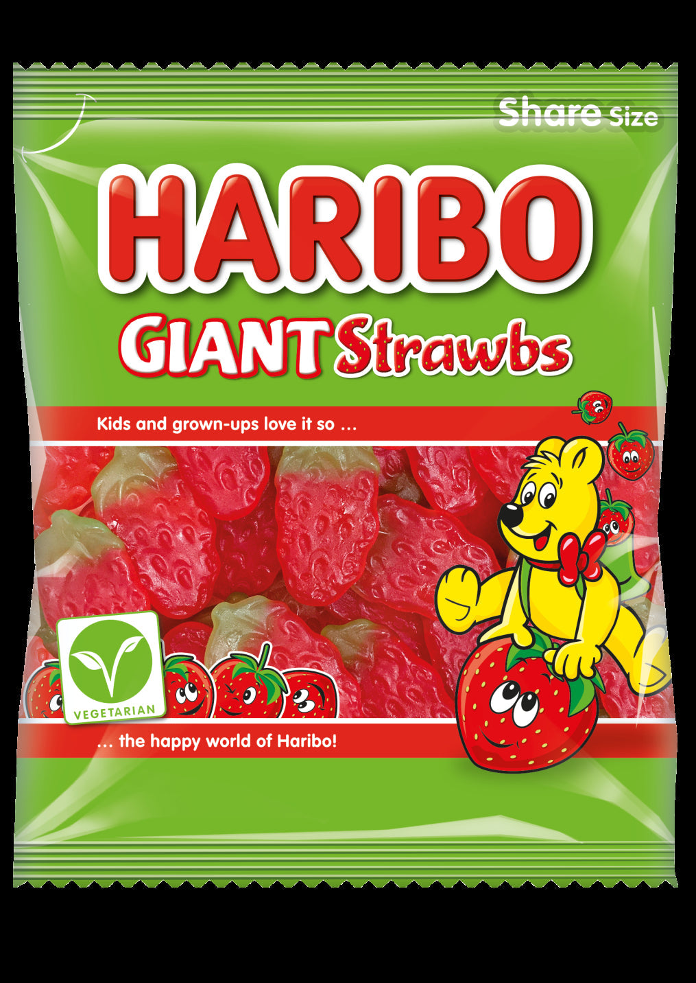 Haribo Giant Strawbs 160G Bag