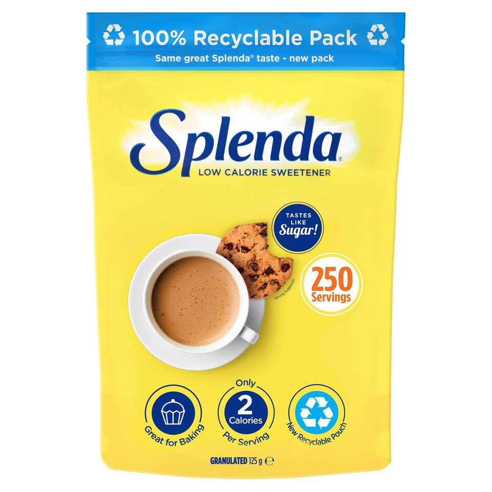 Splenda Granulated Sugar Low Calorie Sugar Alternative 125g BAGS (PACK OF 2)