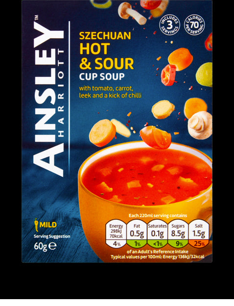 Ainsley Harriott Szechuan Hot And Sour Cup Soup 4 Sachets